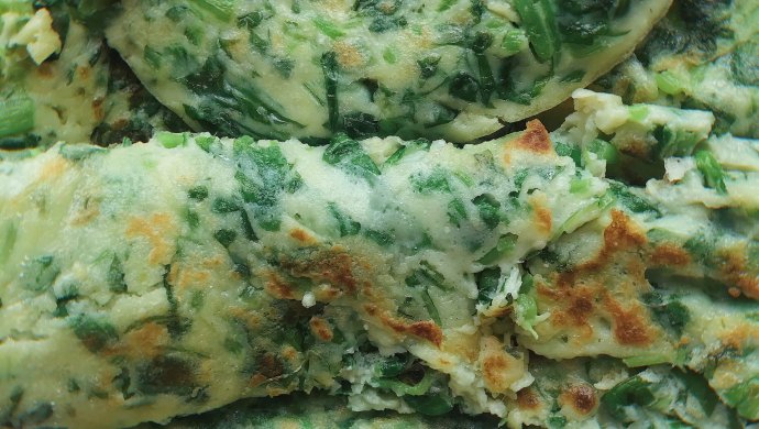 营养早餐：苋菜鸡蛋饼