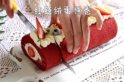 中国红蛋糕卷‼️超适合喜庆的春节｜巨柔软