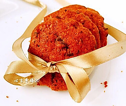 红丝绒巧克力豆曲奇#厉害了我的零食#的做法