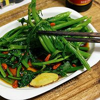 #轻食三剑客 嗨吃不怕胖#白灼芥菜苗的做法图解13