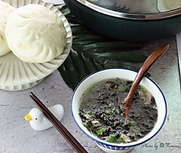 萝卜大包子+紫菜肉卷汤的做法