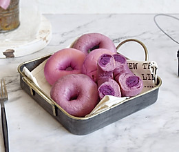 双重紫薯贝果的做法