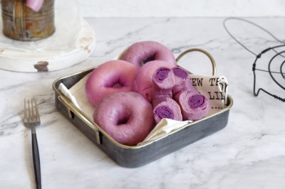 双重紫薯贝果