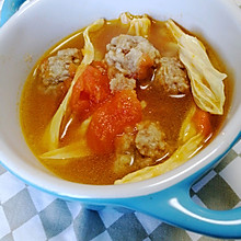 西红柿腐竹肉圆汤