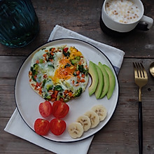 健康减脂早餐—低碳杂蔬烘蛋