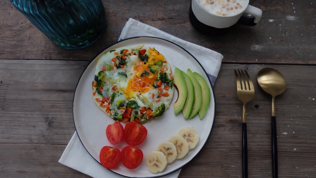 健康减脂早餐—低碳杂蔬烘蛋的做法