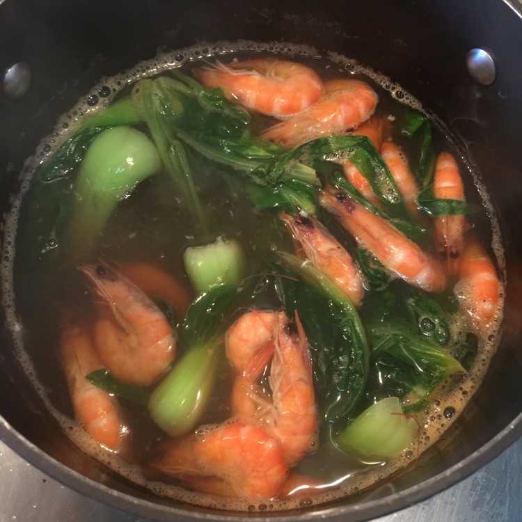 鲜虾蔬菜米粉的做法图解4