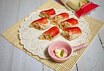 #321沙拉日#芥末沙拉-蟹柳寿司的做法