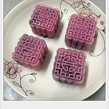 冰皮月饼（紫米椰蓉馅）#手作月饼#
