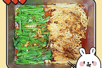快手美味金针菇韭菜烧烤-烤箱版