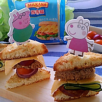 佩琪牙签三明治 5分钟搞定美味#百吉福食尚达人#的做法图解4