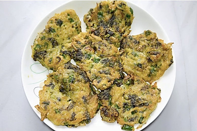 金针菇海蛎饼