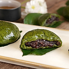 按节气而食，豆沙艾草青团