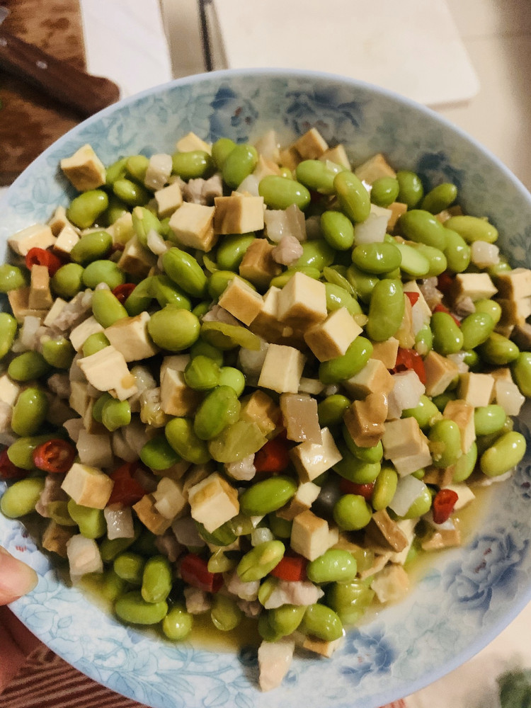 毛豆香干的做法