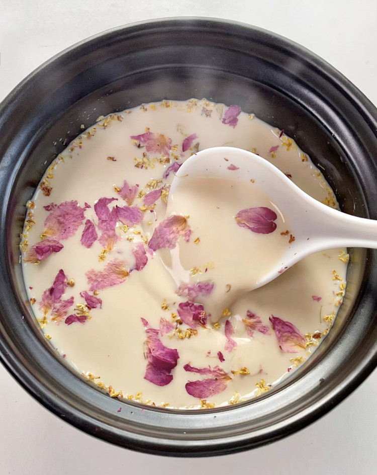 玫瑰桂花烤奶的做法