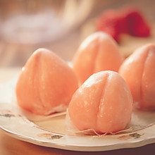 假装桃子的日式【草莓大福】糯米糍，香滑软糯无需烤箱