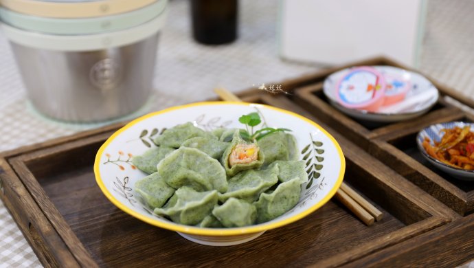 菠菜虾仁玉米水饺