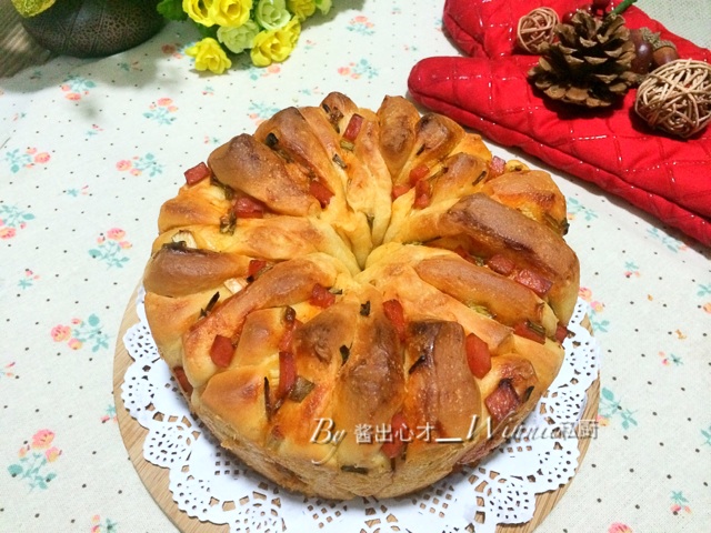 【私房香葱火腿瓦片面包】