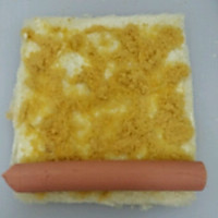 营养早餐--肉松火腿肠土司卷的做法图解4