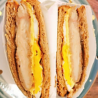 鸡排鸡蛋芝士三明治的做法图解4