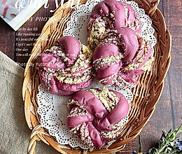 #糖小朵甜蜜控糖秘籍#自制高颜值紫薯椰蓉面包‼️的做法
