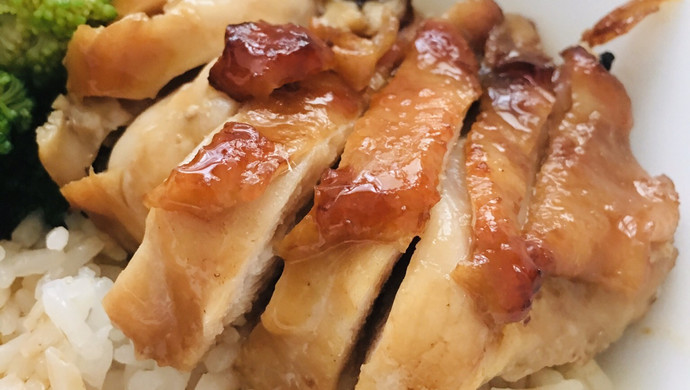 空气炸锅版之照烧鸡腿饭