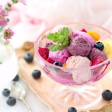 低脂无糖冰淇淋～天然水果做出少女心粉色系