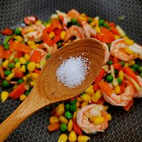 虾仁炒玉米甜豆的做法图解8