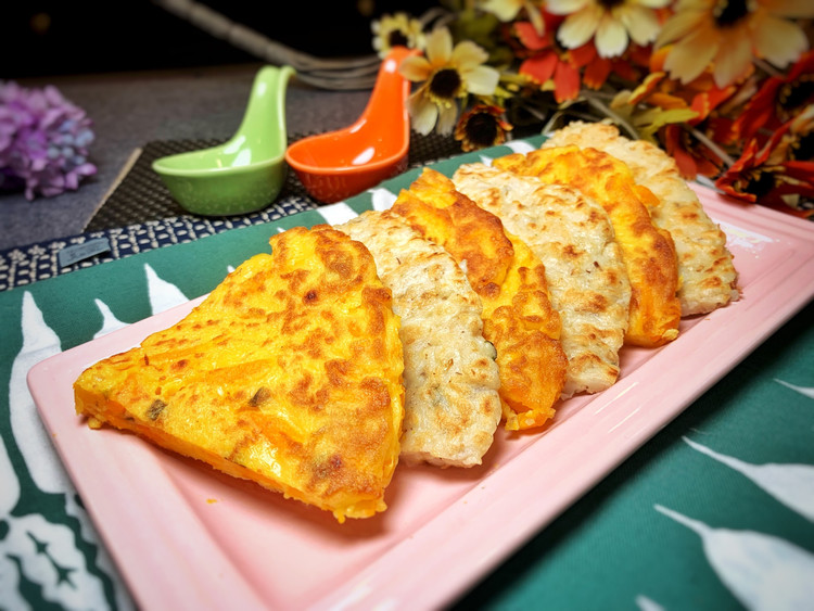 金瓜银藕饼的做法