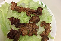 生菜卷铁板肉的做法