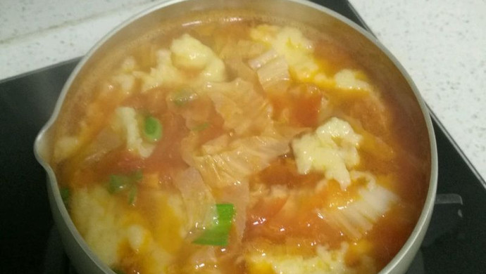 西红柿白菜疙瘩汤