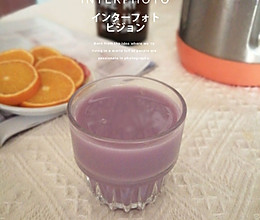紫薯燕麦片牛奶汁的做法