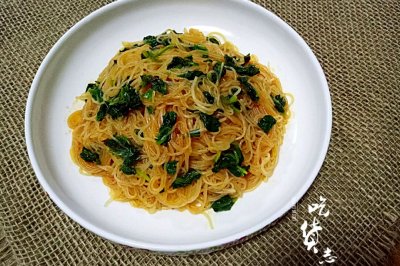 粉丝拌菠菜+