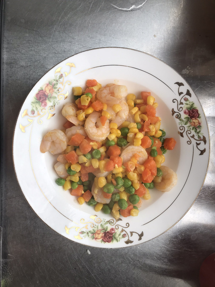 彩豆虾仁的做法