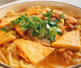 #奶香此刻，焙有钱花#肉沫粉条炖豆腐的做法