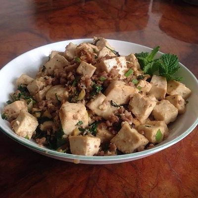 薄荷肉馅豆腐
