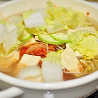 韩式泡菜风味汤面的做法图解3