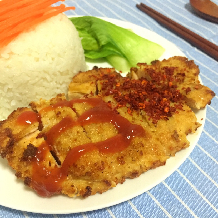 鸡排饭（空气炸锅版）的做法图解3