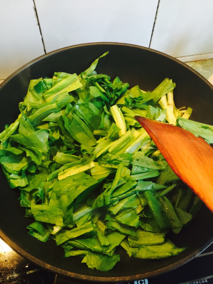 豆豉油麦菜的做法图解4