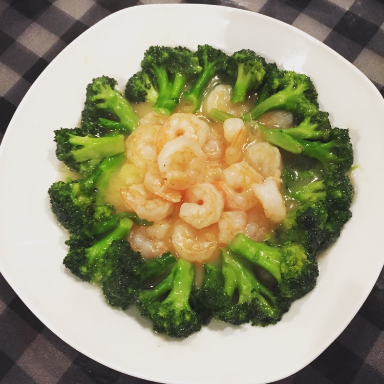 虾仁西兰花