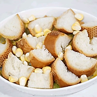 #少盐饮食 轻松生活#咖喱虾仁焗面包布丁的做法图解9