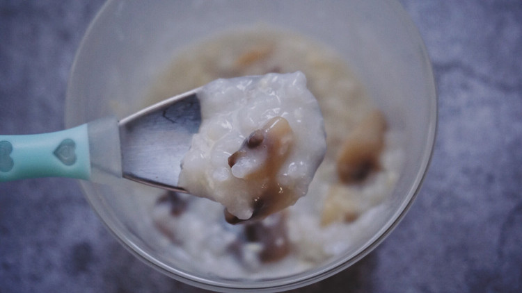宝宝辅食_奶油口蘑辅食粥_醇香鲜滑_让你的宝宝爱上吃饭的做法