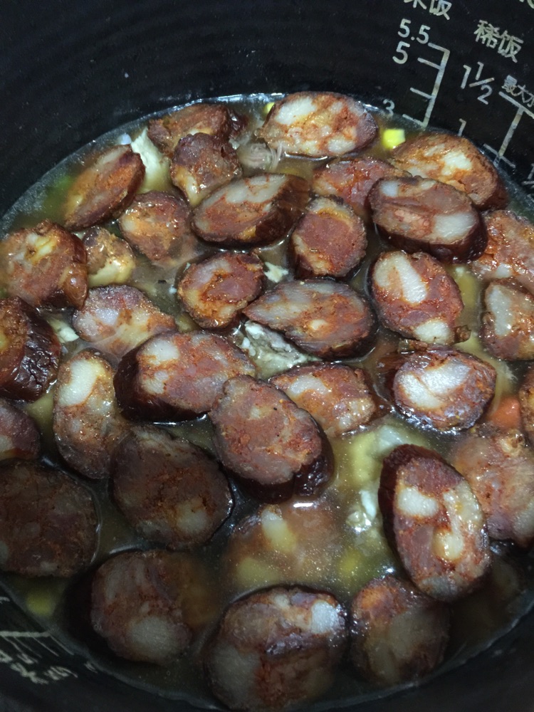 川味腊肠 电饭煲饭的做法图解4