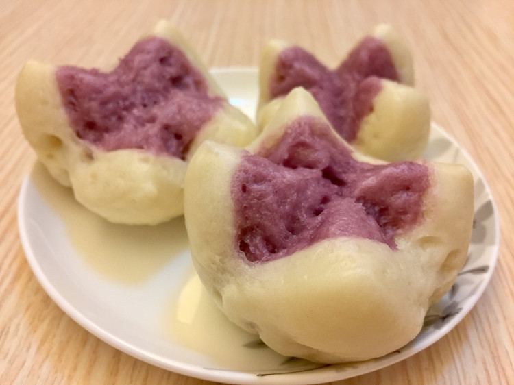 紫薯开花馒头的做法
