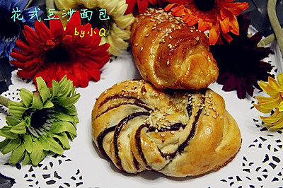 花式豆沙面包
