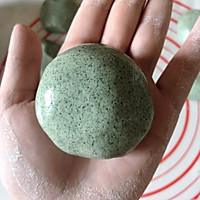 春季限定_青团【传统雪菜笋丁肉馅和豆沙馅】的做法图解14