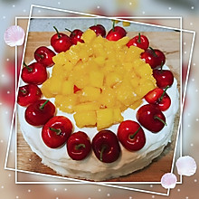 芒果樱桃蛋糕