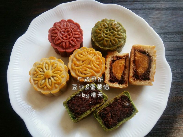 广式月饼~豆沙蛋黄馅的做法