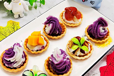 紫薯山药水果挞
