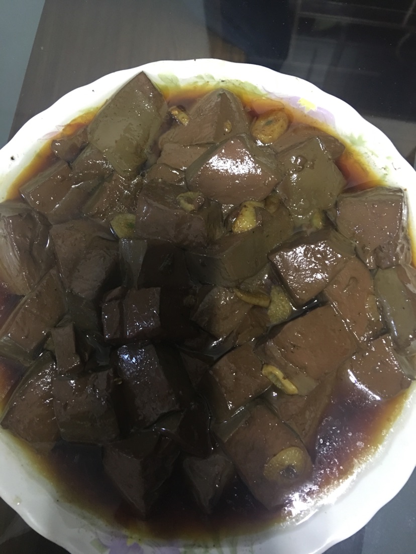 爆炒鸭血